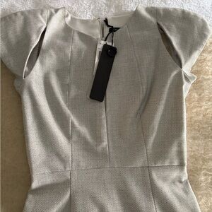 Black Halo Textured Gray Sheath Dress NWT